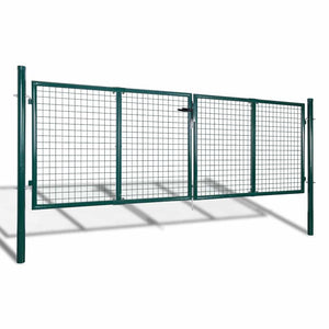 Stahl Zauntor 300x125 cm Grün