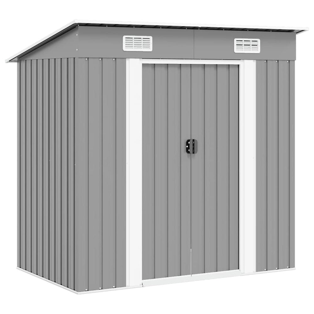 Gartenschuppen Metall Grau