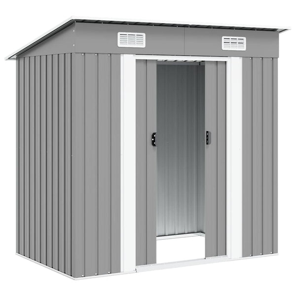 Gartenschuppen Metall Grau