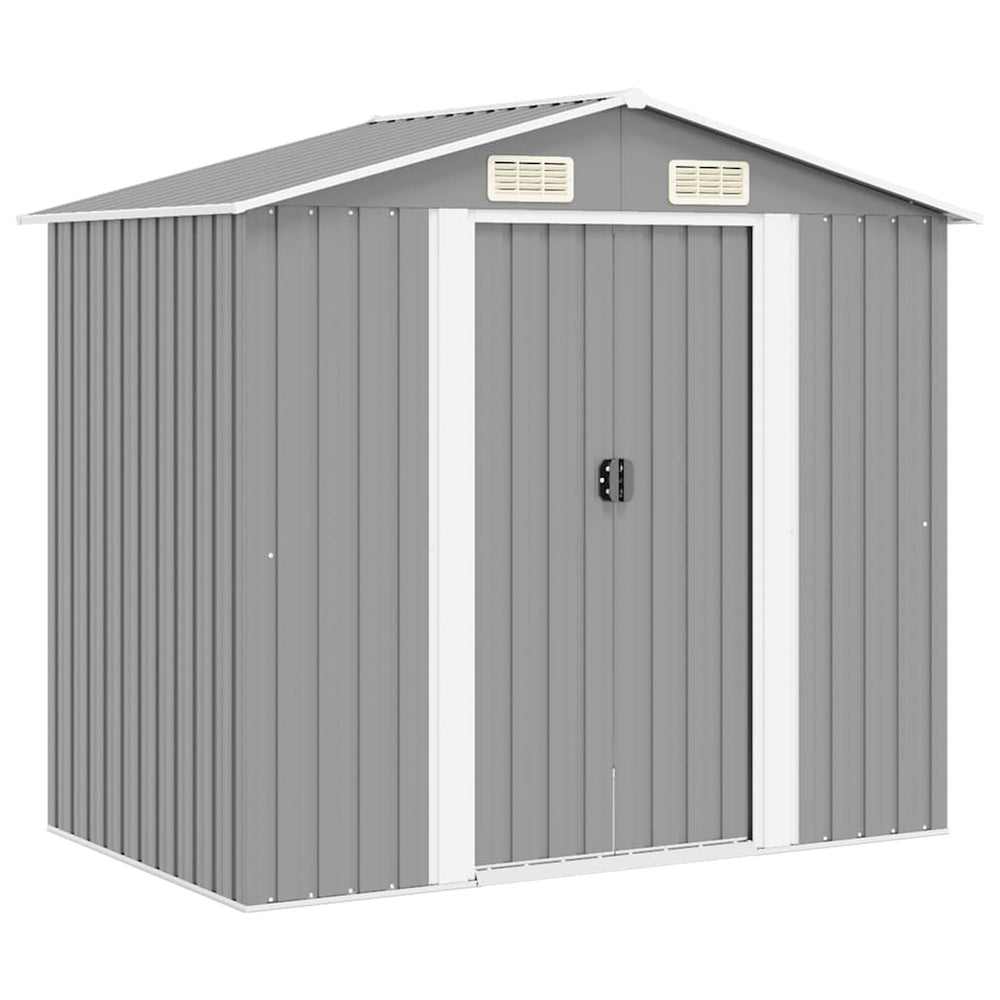 Gartenschuppen Metall Grau 204x132x186cm