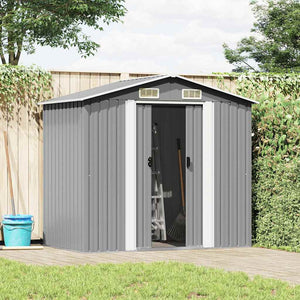 Gartenschuppen Metall Grau 204x132x186cm