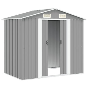 Gartenschuppen Metall Grau 204x132x186cm