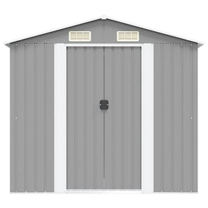 Gartenschuppen Metall Grau 204x132x186cm