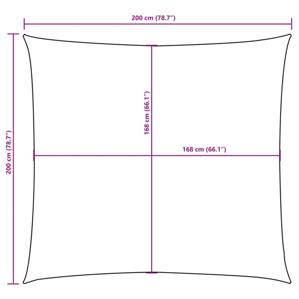 Quadratisches Sonnensegel Oxford Anthrazit 2x2m
