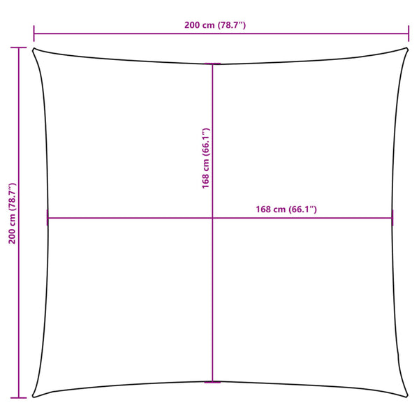 Quadratisches Sonnensegel Oxford Terracotta 2x2m
