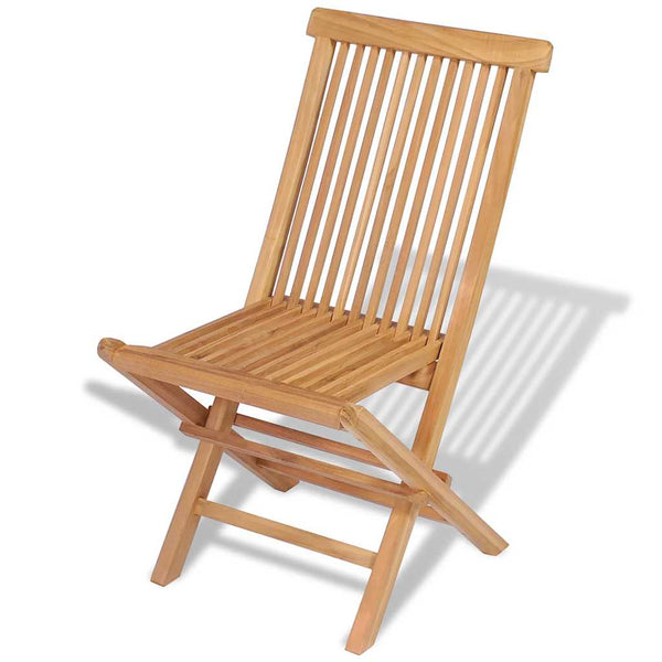 Klappbare Gartenstühle 4 Stk. Massivholz Teak