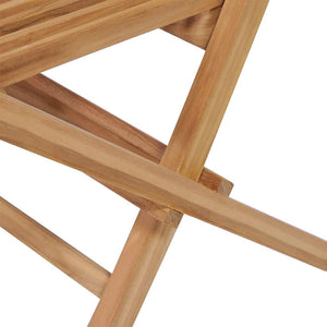 Klappbare Gartenstühle 4 Stk. Massivholz Teak