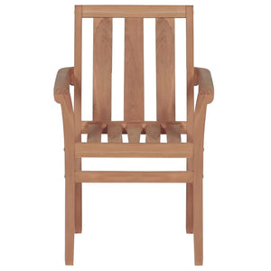 Teak Gartenstühle Stapelbar 2er Set