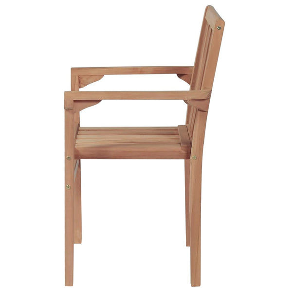 Teak Gartenstühle Stapelbar 2er Set