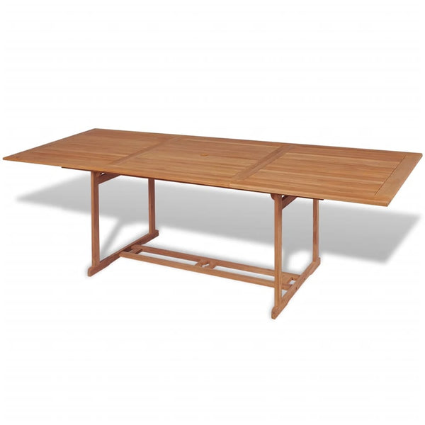 11-tlg. Teak Garten Essgruppe mit Klappstühlen