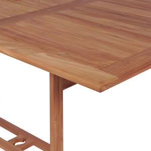 11-tlg. Teak Garten Essgruppe mit Klappstühlen