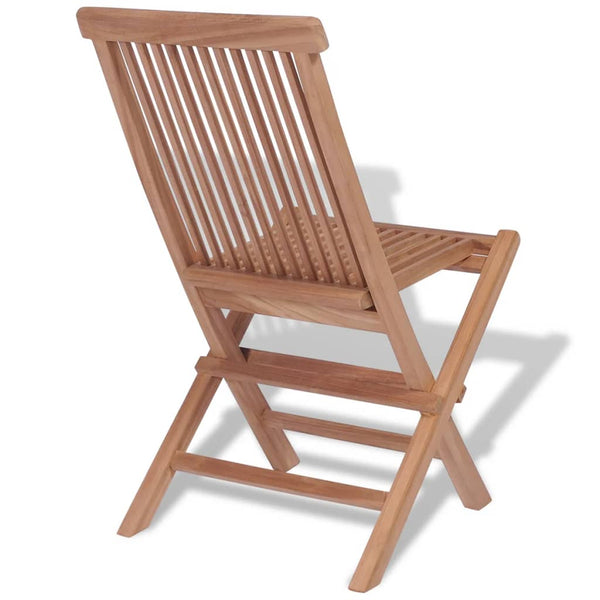 11-tlg. Teak Garten Essgruppe mit Klappstühlen