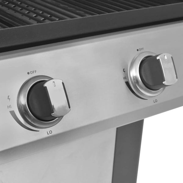 Gasgrill mit 2+1 Brennern, Schwarz/Silber