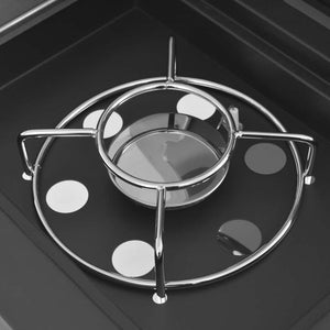 Gasgrill mit 2+1 Brennern, Schwarz/Silber