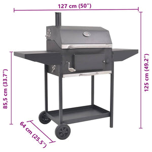 Holzkohlegrill Smoker mit Ablage