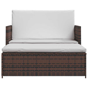Gartensofa Poly Rattan Braun