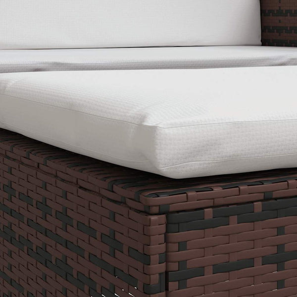 Gartensofa Poly Rattan Braun