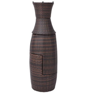 3-teiliges Bistro-Set aus Rattan, Braun
