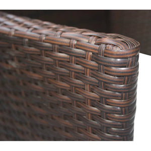 Poly Rattan Gartenstühle 2er Set Braun