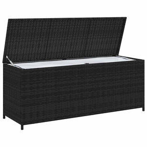Garten Auflagenbox Schwarz Poly Rattan 150cm