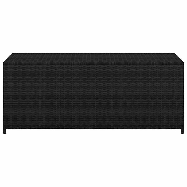 Garten Auflagenbox Schwarz Poly Rattan 150cm