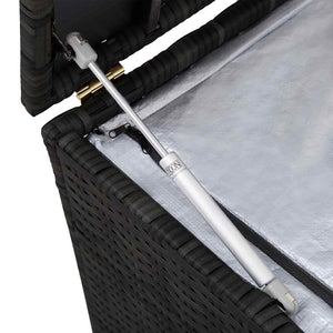 Garten Auflagenbox Schwarz Poly Rattan 150cm