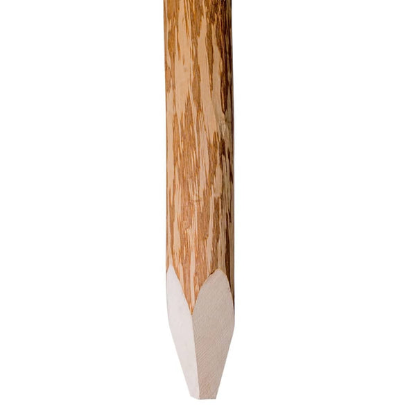 Haselholz Zaunpfosten mit Spitze 90cm, 4er Set