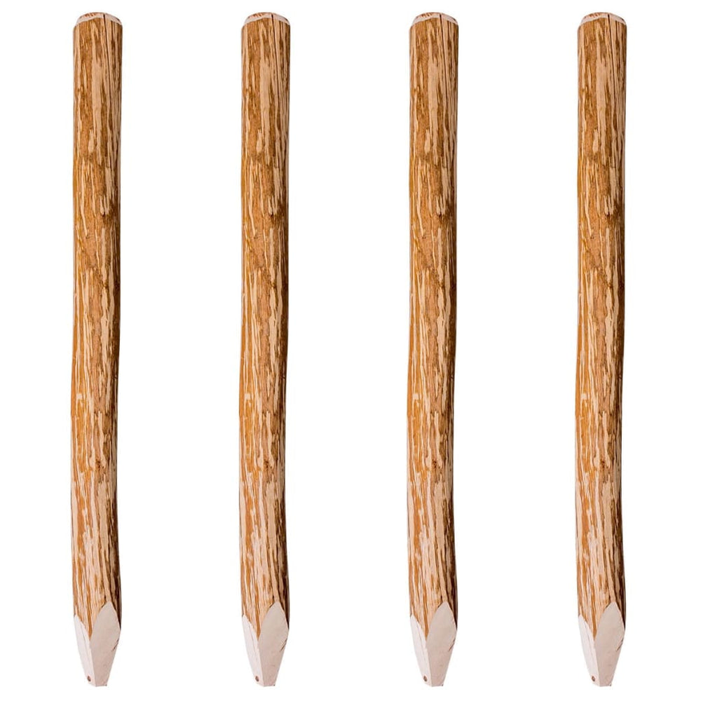 Haselnuss Zaunpfosten 120cm – 4er Set