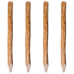 Haselnuss Zaunpfosten 120cm – 4er Set