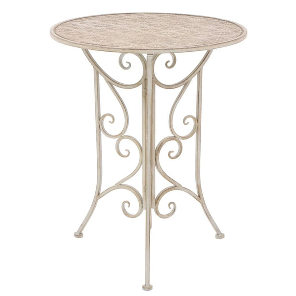 3-teiliges Bistro-Set Stahl Weiß