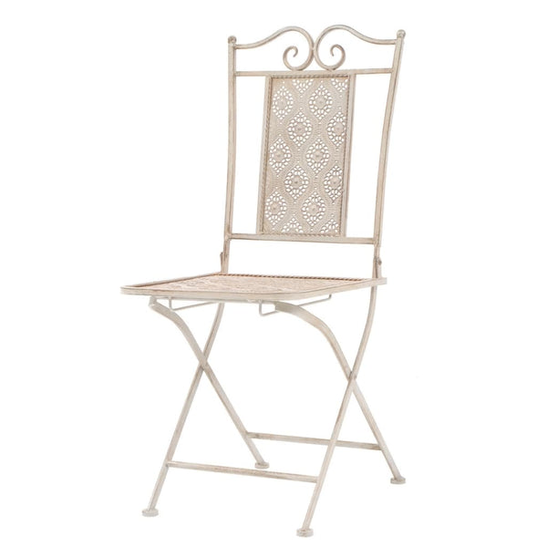 3-teiliges Bistro-Set Stahl Weiß