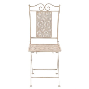 3-teiliges Bistro-Set Stahl Weiß