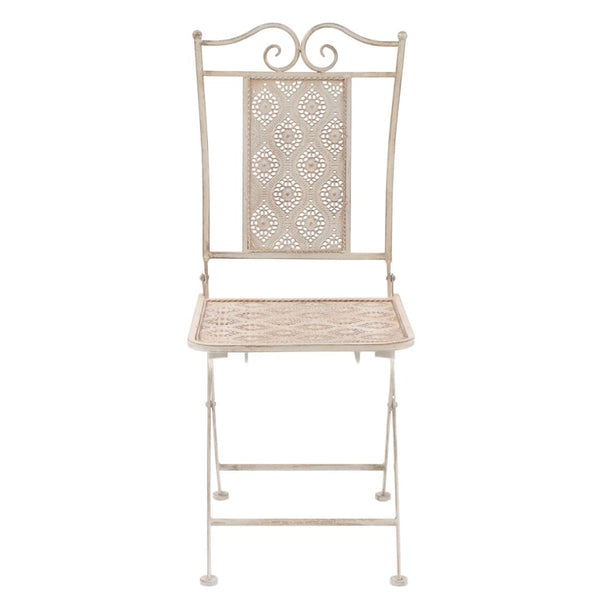 3-teiliges Bistro-Set Stahl Weiß