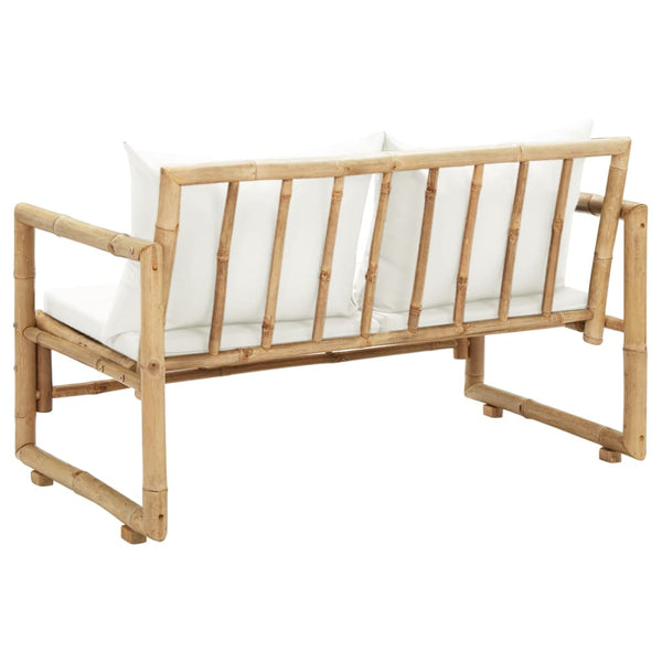 2-Sitzer Bambus Gartensofa mit Polstern