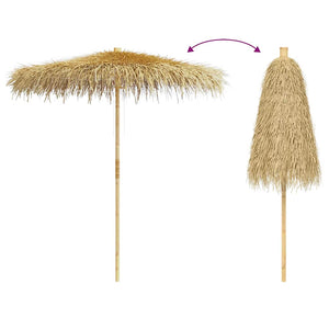 Bambus Sonnenschirm Bananenblatt 210cm