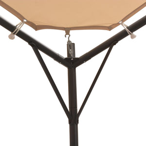 4x4 m Partyzelt Pavillon Beige