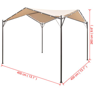 4x4 m Partyzelt Pavillon Beige