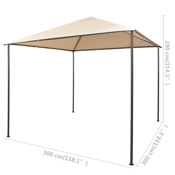 Pavillon Partyzelt 3x3 m Beige
