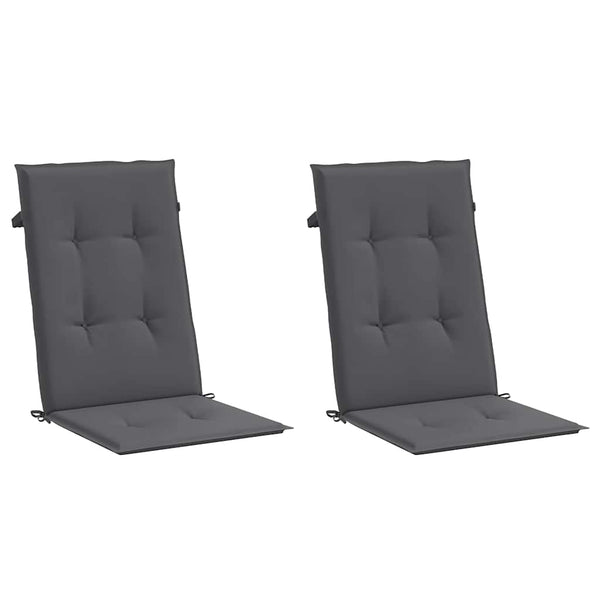 Gartenstuhlauflagen Hochlehner 2er Set Anthrazit