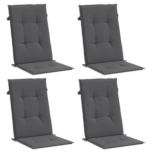 Gartenstuhlauflagen Hochlehner Anthrazit 4er Set
