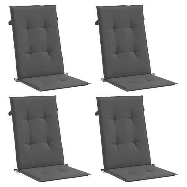 Gartenstuhlauflagen Hochlehner Anthrazit 4er Set