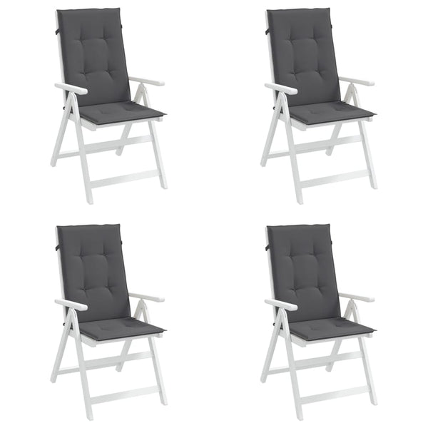 Gartenstuhlauflagen Hochlehner Anthrazit 4er Set