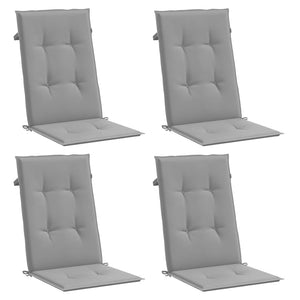 Gartenstuhlauflagen Hochlehner Grau 4er Set