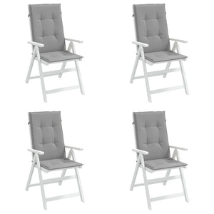 Gartenstuhlauflagen Hochlehner Grau 4er Set