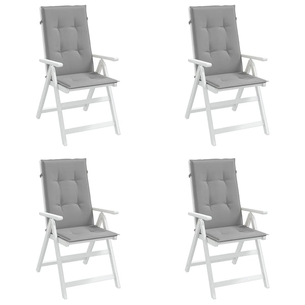 Gartenstuhlauflagen Hochlehner Grau 4er Set