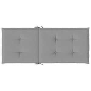 Gartenstuhlauflagen Hochlehner Grau 4er Set