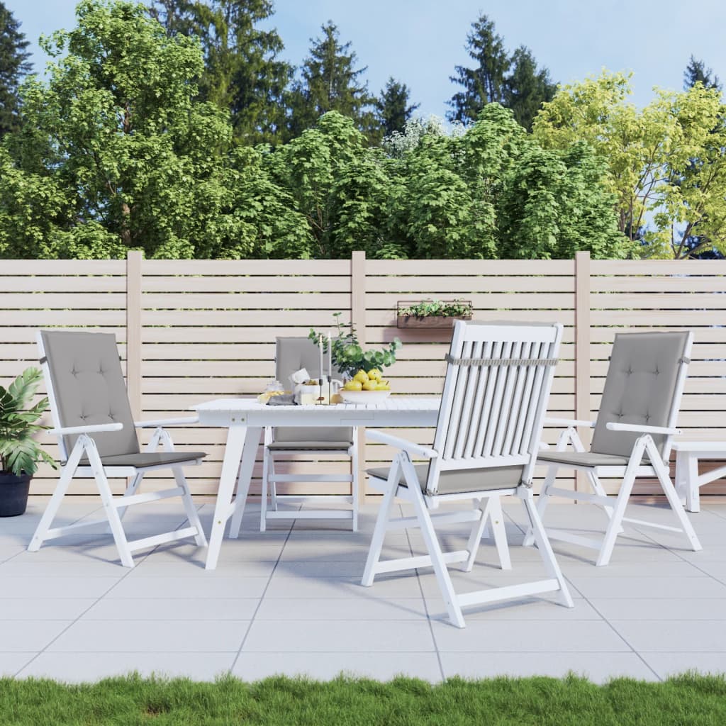 Gartenstuhlauflagen Hochlehner Grau 4er Set