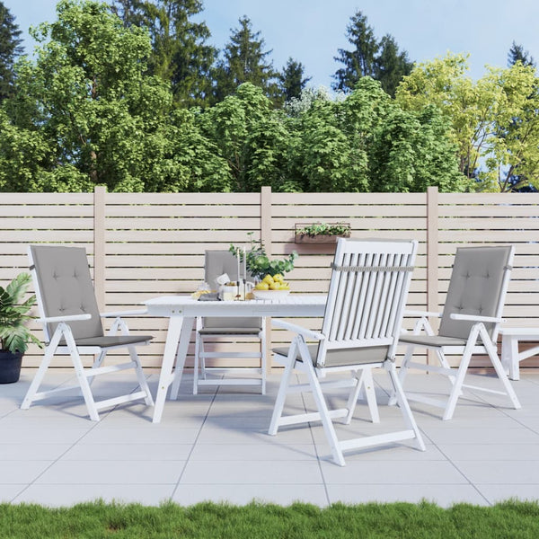 Gartenstuhlauflagen Hochlehner Grau 4er Set