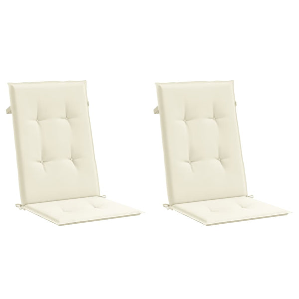 Gartenstuhlauflagen Hochlehner Creme 2er-Set