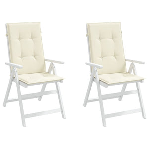 Gartenstuhlauflagen Hochlehner Creme 2er-Set